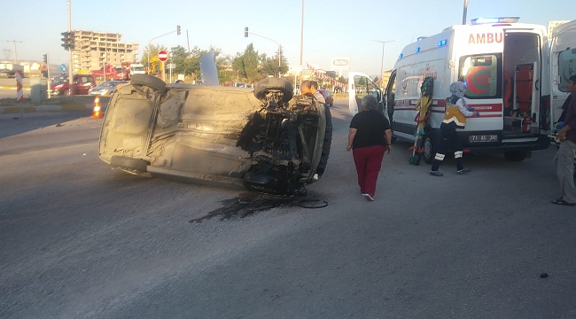 Kırıkkale’de Otomobil Devrildi 5 Yaralı