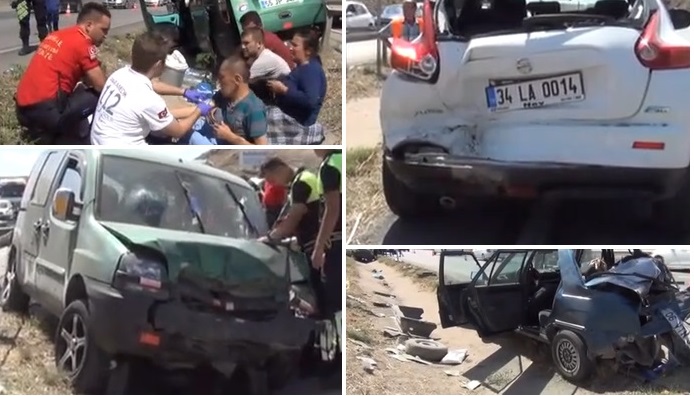 Kırıkkale’de Zincirleme Trafik Kazası 9 Yaralı