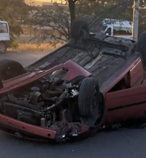 Kırıkkale’de Otomobil Takla Attı 2 Yaralı