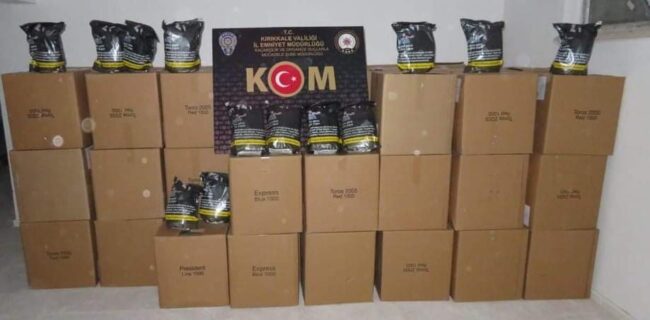 Kırıkkale’de 1.100 Kg Kaçak Tütün Ele Geçirildi