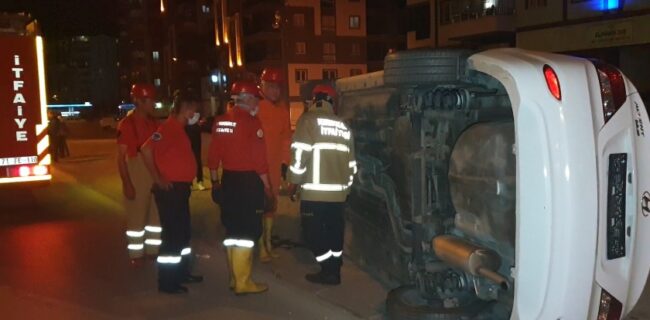 Kırıkkale’de iki otomobil çarpıştı 1 yaralı