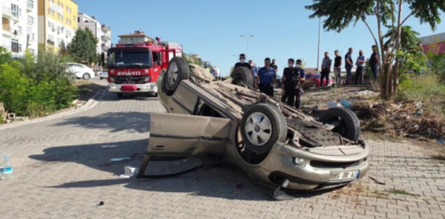 Kırıkkale’de otomobil devrildi 1 yaralı