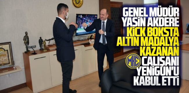Yasin Akdere Şampiyon Kickbokscu Yenigün’ü Kabul Etti