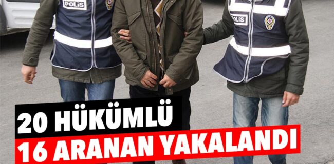 Kırıkkale’de Hükümlü ve Aranan 36 Kişi Yakalandı