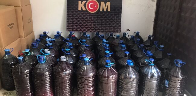 Kırıkkale’de 945 kg sahte şarap ele geçirildi