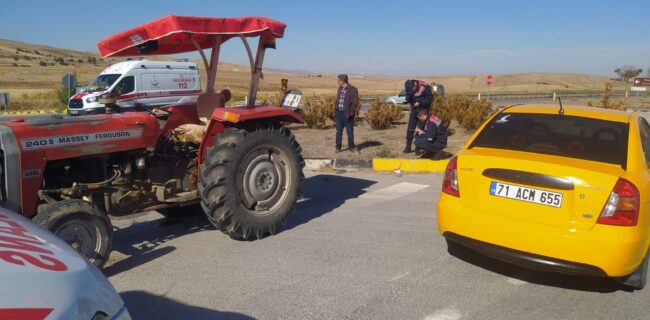 Kırıkkale’de traktör ile otomobil çarpıştı 1 ölü 1 yaralı