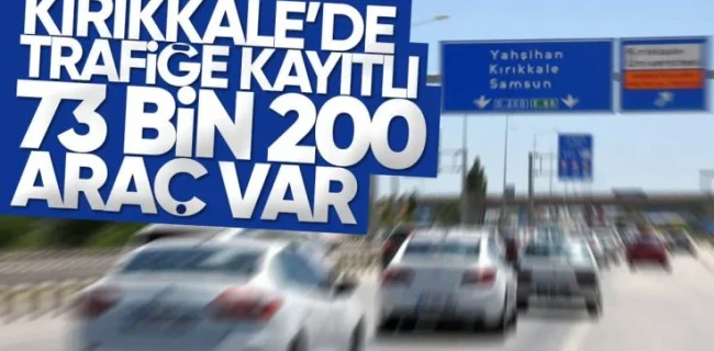 Kırıkkale’de motorlu taşıt sayısı 73 bin 200’e yükseldi