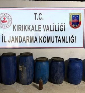 Kırıkkale’nin Delice İlçesinde 650 litre kaçak şarap ele geçirildi