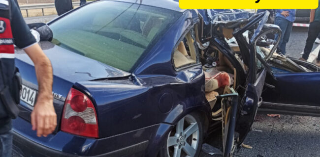 Kırıkkale’de otomobil ile vinç kazasında 2 ölü 1 ağır yaralı