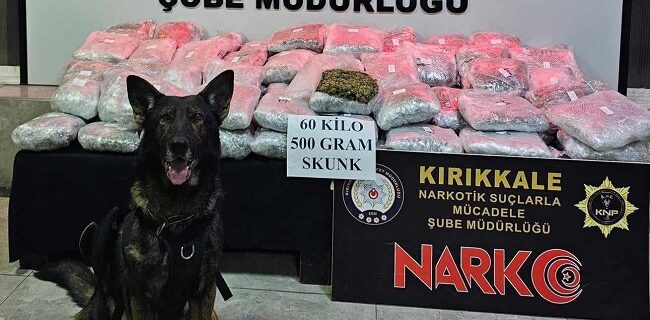 Kırıkkale’de 60 Kg Uyuşturucu Madde Yakalandı