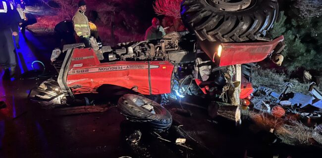 Kırıkkale’de kamyon ile traktör çarpıştı 1 ölü 1 yaralı