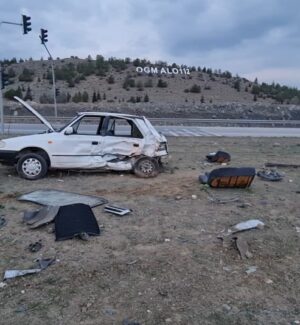 Kırıkkale’de trafik kazası 2 kişi yaralandı